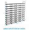 Unbranded Shoe Rack Iron Tube Four Rows of 10 Layers