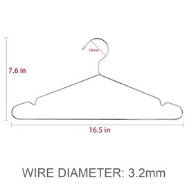 TIMMY Wire Hangers 40 Pack Stainless Steel Strong Metal Coat Hanger Clothes 16.5 Inch.