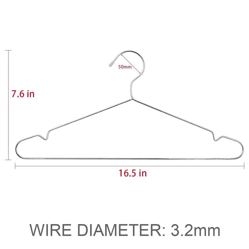 TIMMY Wire Hangers 40 Pack Stainless Steel Strong Metal Coat