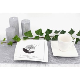 50 APARTina Serviettes Funeral Party 33 x 33 cm Fabric-Like Airlaid Tree of Life