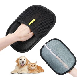 toothank Electrostatic Pet Hair Removal Glove - Reusable Double-Sided Grooming Mitt for Cats & Dogs, Fur Magnet Gloves for Furniture, Carpet, Clothes | Anti-Static Deshedding Glove (1PC)