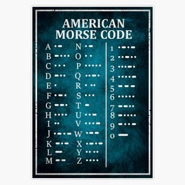 Morse Code Chart Window Bumper Sticker Decal 5"