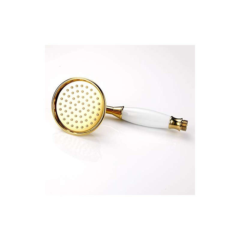 Skybath Gold Metal Brass Shower Head Traditional Victorian Style Handheld