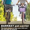 BARKBAY Dog Bike Basket Carrier, Expandable Foldable Soft-Sided Dog Carrier,