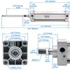 Baomain Pneumatic Air Cylinder SC 63 X 150 PT3/8, Bore: