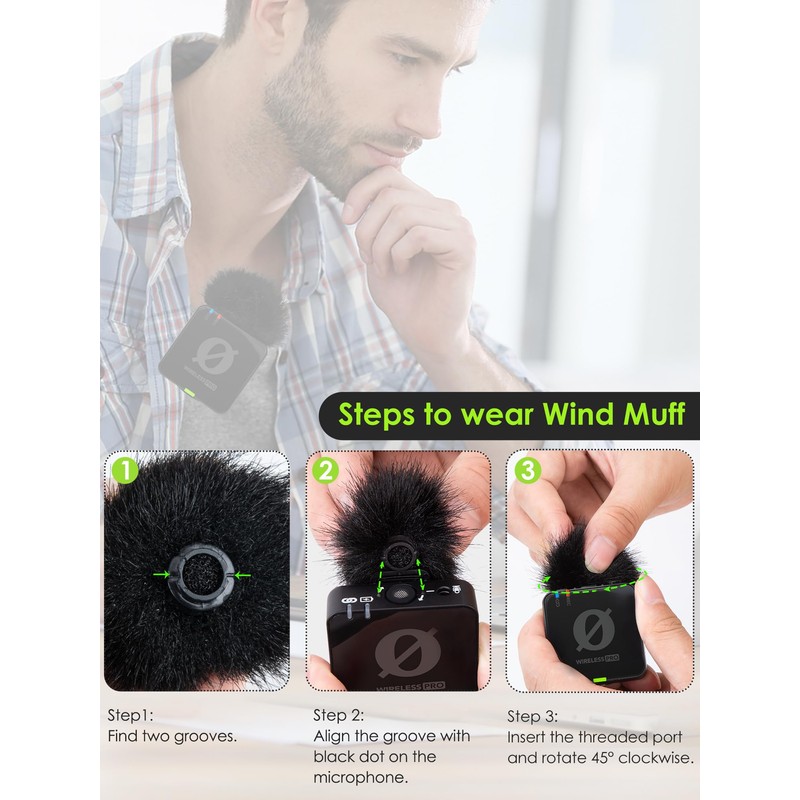 YOUSHARES Mic Cover for Rode Wireless Pro, Wind Muff Dead