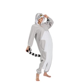 DarkCom Animal Onesie Unisex Adult Christmas Pajamas Pallas's Cat Cosplay Homewear One Piece Sleepwear X-Large