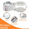3 Pieces Jewelers Loupe,Set 10X, 20X and 30X Magnifying Glass,Pocket