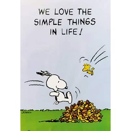 POSTER STOP ONLINE Peanuts We Love The Simple Things in Life! - Poster (Size 24" x 36") (Poster & Poster Strip Set)