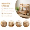 Kitchen Shelf Bamboo Cup Holder 2-Tier - Coffee & Tea