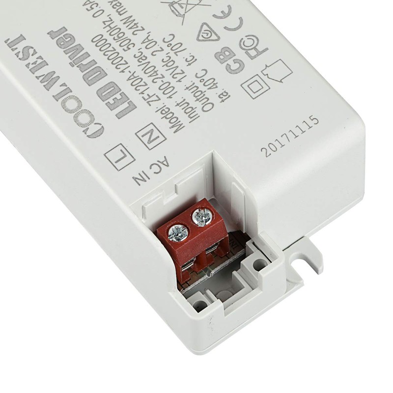 COOLWEST Transformer Driver Power Supply 24W 12V for LED Strip