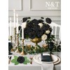 N&T NIETING Artificial Flowers Black Rose 25pcs Real Touch Flowers