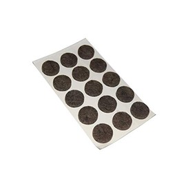 Felt Pads Round Diameter 16 mm Brown Pack of 15