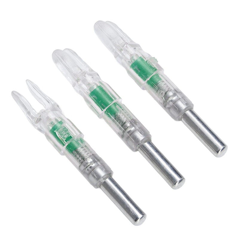 3PCS Archery Lighted Nocks Plastic Automatic with Switch 6.2mm Inner