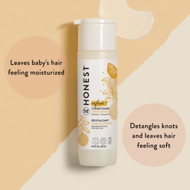 The Honest Company Silicone-Free Conditioner, Gentle Tear-Free, Hypoallergenic, Baby Hair Care with Naturally Derived Ingredients, Citrus Vanilla Refresh, 10 fl oz