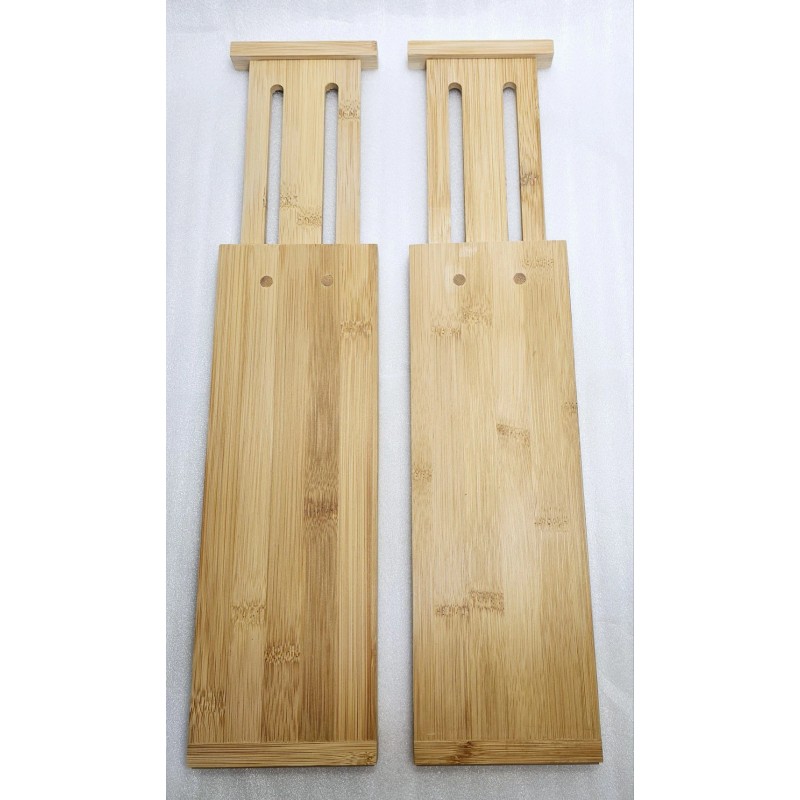 Brightroom Bamboo Expandable Drawer Divider Organizer 12"-18" Lgth 2 Per