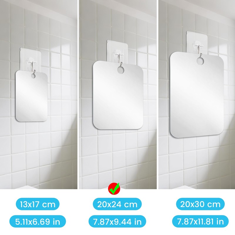 Xuzimaoyi Fogless Shaving Mirror for Shower - Lightweight Acrylic Wall