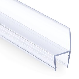 AmazerBath 3 PCS Shower Door Bottom Seal for 3/8 Inch Glass - (15.75 Inches x 3), 3 Section Segmented Shower Installation Kit Frameless Glass Door Seal Strip