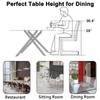 Henf 51'' Glass Dining Table for 2-4 People, Rectangle Kitchen
