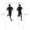 Running Cupcake Toppers Pack of 48 Runner Cupcake Picks for