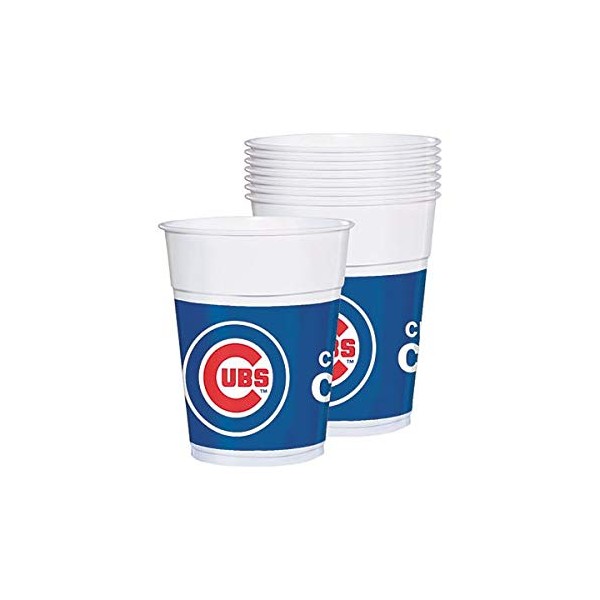 Amscan Chicago Cubs Plastic Cups - 16 Oz. Pack of 25