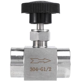 Aribrnten 1/2 Inch Equal Female Thread 304 Stainless Steel Flow Control Shut Off Needle Valve