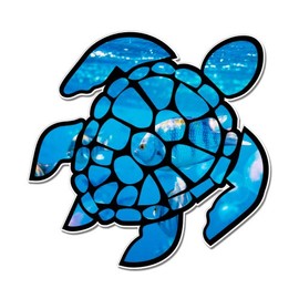 GT Graphics Sea Turtle Tropical Fish - 8" Vinyl Sticker - for Car Laptop I-Pad - Waterproof Decal