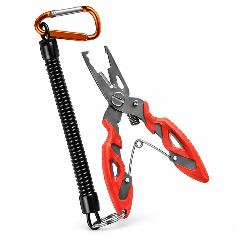 Stainless Steel Fishing Pliers for Line Cutting – Compact Hook