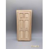 6 Panel Interior Door 1/12 Dollhouse Miniature Wooden Fairy Door