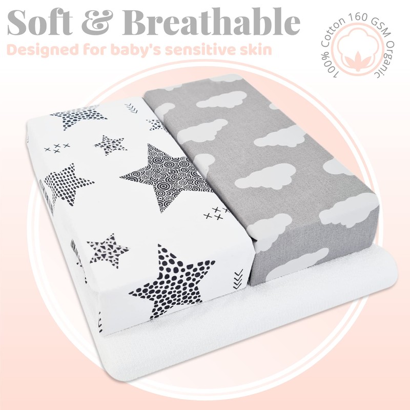 Next to Me Crib Sheets - 3pc Crib Sheets Set