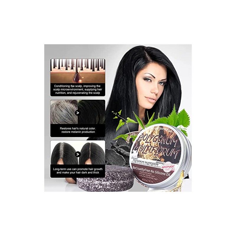 Champú LONEOURS con Jengibre para el Crecimiento del Cabello, Orgánico,