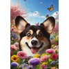 Corgi Pembroke Welsh Tri - Best of Breed Spring Butterfly