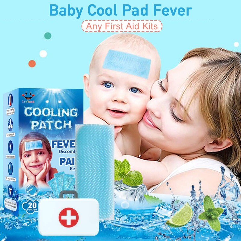 EasYeah Kid Fever Patches for Kids Fever Discomfort, Instant Cooling