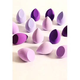 Makeup Sponges Blender Set, 8Pcs Professional Face Beauty Sponge, Foundation Blending Beauty Sponge, Multi-colored Makeup Sponges, Dry & Wet Use for Cream, Liquid and Powder colour Theme Purple