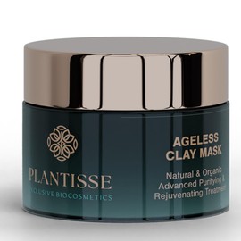 PLANTISSE Ageless Clay Mask, Natural and Organic White Clay Face Mask, enhanced with Kaolin, Natural Bisabolol, Bakuchiol, Ectoin® Natural, ACB Fruit Mix, Green Tea Extract.