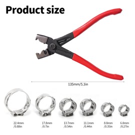 Pack of 1 Hose Clamp Pliers, 60 Pieces Stainless Steel Hose Clamps Set Hose Clamp Pliers Clic-R Type Car Clamp Pliers Adjustable Worm Drive Pipe Clamps for Hoses Gas Car Garden