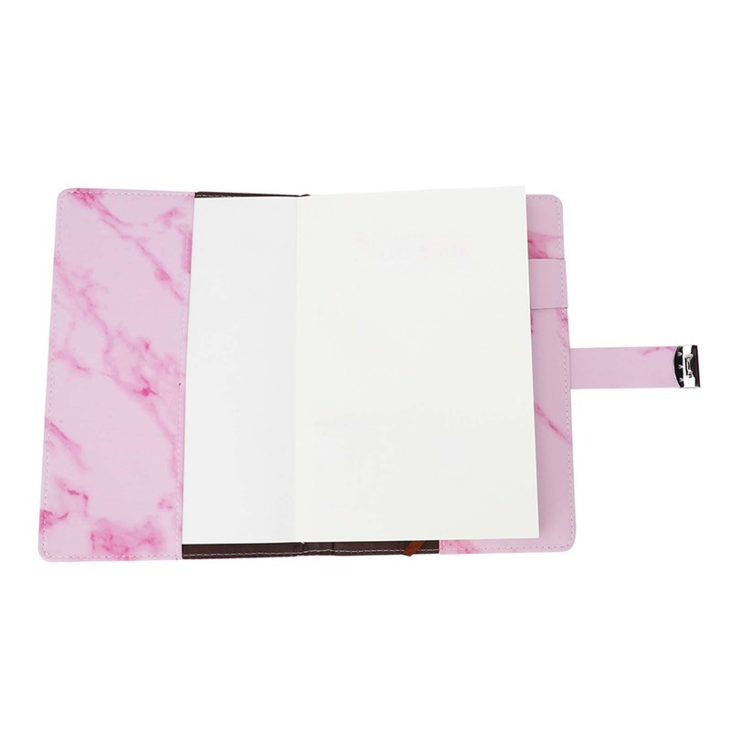 A5 Note Book PU Leather Cover Password Lock Notepad Diary