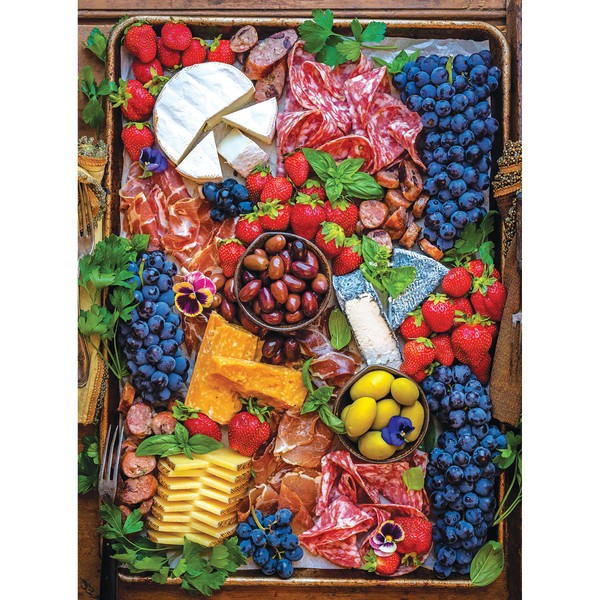 Dennis Prescott 1000 Piece Jigsaw Puzzle - Cheese & Charcuterie Happiness
