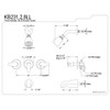 Kingston Brass KB232LL Tub and Shower Faucet with 3-Legacy Lever