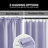 Deconovo Soild Rod Pocket Blackout Curtains, Light Purple, 42W x