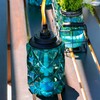 TIKI 2-Pack Topaz Blue Glass TIKI Torches – 65" Outdoor