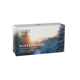 Winterwood Soap Bar 220g – Moisturising Wrapped Glycerin Bar with Spiced Woods & Vanilla – Winter Gift & Daily Cleanser