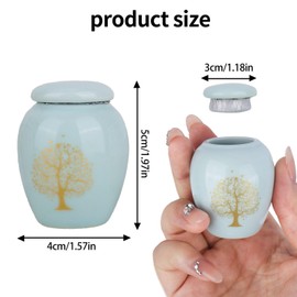 4pcs Small Urns For Human Ashes, Mini Cremation Urn, Decoration Urns Ashes Container with Tree of Life Pattern Engraved For Human Or Pet Ashes