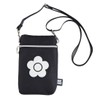 Mariqwant 000847-0001-02 Shoulder Pouch, Smartphone Shoulder Pouch, Daisy (Black) Mini