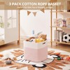 OIAHOMY 3-Pack Kallax Storage Cubes, Cotton Rope Woven Baskets for