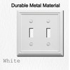 OKAWYC Double Toggle Light Switch Cover Adler Metal Wall Plate,