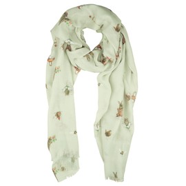 Wrendale Designs by Hannah Dale - Garden Friends Lightweight Animal Scarf - 70cm by 190cm