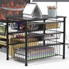Simple Houseware 3-Tier Stackable Sliding Basket Storage Organizer Drawer for