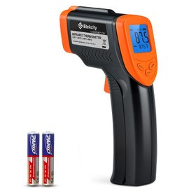 Etekcity Infrared Thermometer Laser Temperature Gun 774, Meat Food Candy Oven Thermometer for Griddle Accessories, Heat Gun for Cooking Refrigerator Tools, Adjustable Emissivity & Max Measure, Orange
