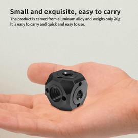 NovelGoal Screw Hole Bracket Magic Cubic Mount Adapter 1/4" 3/8" Compatible with GoPro DSLR Cameras Cage Flash Microphone Monitor Tripod Bracket (Magic Cube A)